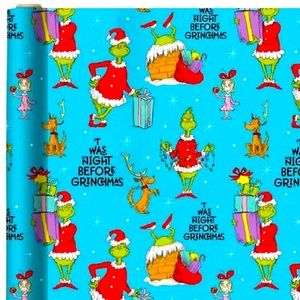 Dr Suess Grinch, Max & Cindy Lou Who Gift Wrapping Paper